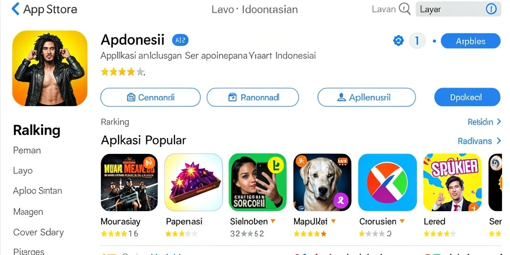 Tampilan utama game dengan berbagai pilihan karakter.