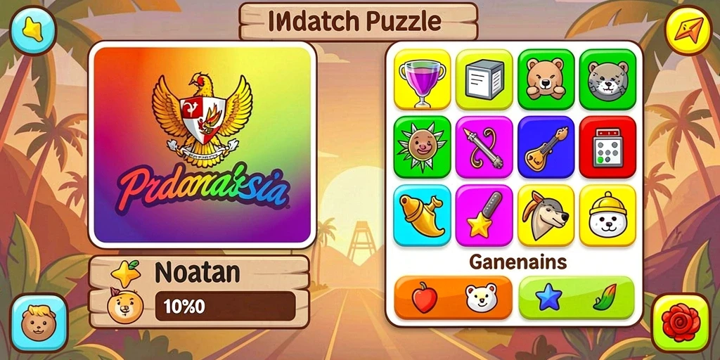 Tampilan menarik dari permainan pertama yang ditawarkan.